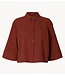 Selected Blouse SLFFINNIE RELAXED 3/4 SUN SHIRT B Cherry Mahogany