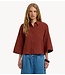 Selected Blouse SLFFINNIE RELAXED 3/4 SUN SHIRT B Cherry Mahogany