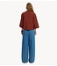 Selected Blouse SLFFINNIE RELAXED 3/4 SUN SHIRT B Cherry Mahogany