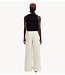 Selected Broek SLFFINNIE MW WIDE SUN PANT B Egret