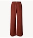 Selected Broek SLFFINNIE MW WIDE SUN PANT B Cherry Mahogany