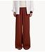 Selected Broek SLFFINNIE MW WIDE SUN PANT B Cherry Mahogany