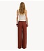 Selected Broek SLFFINNIE MW WIDE SUN PANT B Cherry Mahogany