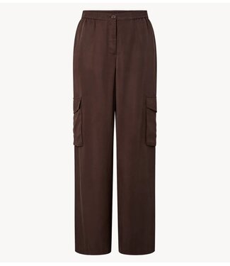 YAS Broek YASBAMBOO HMW PANT WO. ELASTIC S. Coffee Bean