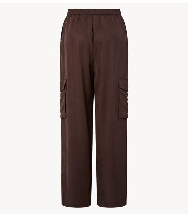 YAS Broek YASBAMBOO HMW PANT WO. ELASTIC S. Coffee Bean