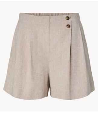 YAS Shorts YASUSUMA HW LINEN BLEND SHORTS White Pepper