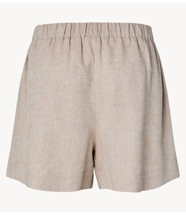 YAS Shorts YASUSUMA HW LINEN BLEND SHORTS White Pepper