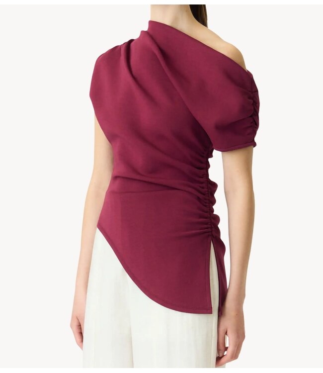 YAS Top YASPALIMI OFF SHOULDER TOP Rhododendron