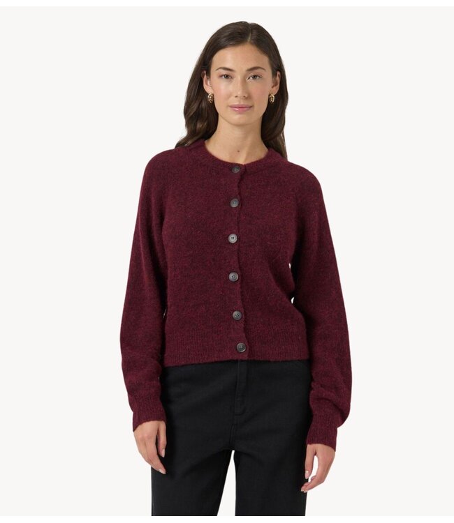 YAS Vest YASJOHI LS WOOL BLEND CARDIGAN S. NOOS Port Royale