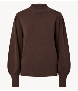 YAS Trui YASFONNY LS KNIT PULLOVER S. NOOS Chocolate Brown