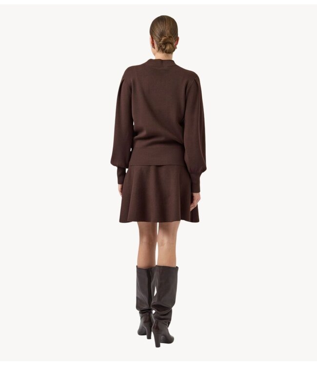 YAS Trui YASFONNY LS KNIT PULLOVER S. NOOS Chocolate Brown