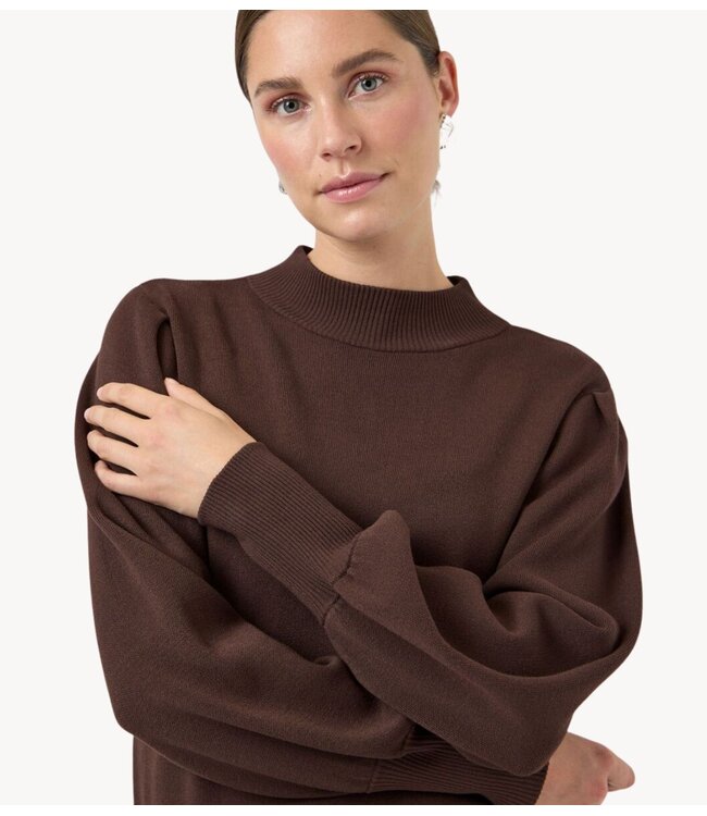 YAS Trui YASFONNY LS KNIT PULLOVER S. NOOS Chocolate Brown