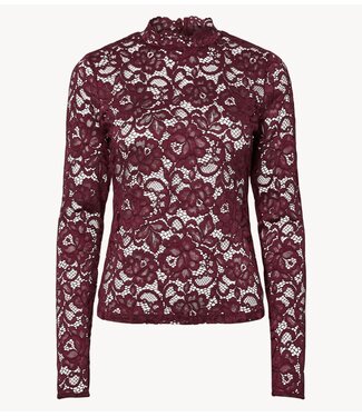 YAS Top YASLACEY LS LACE TOP S. NOOS Port Royale