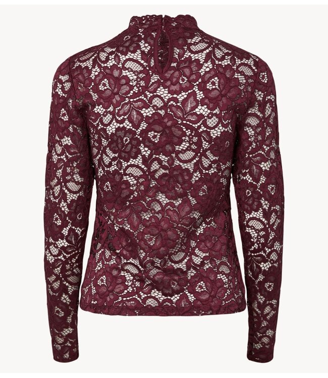 YAS Top YASLACEY LS LACE TOP S. NOOS Port Royale