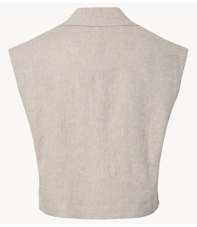 YAS Gilet YASUSUMA LINEN BLEND WAISTCOAT W. Pepper