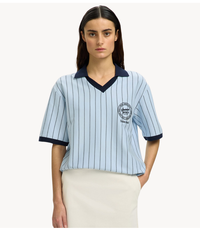 Selected Top SLFRELAX JACKIE SS HOTEL AMOUR POLO Skyway
