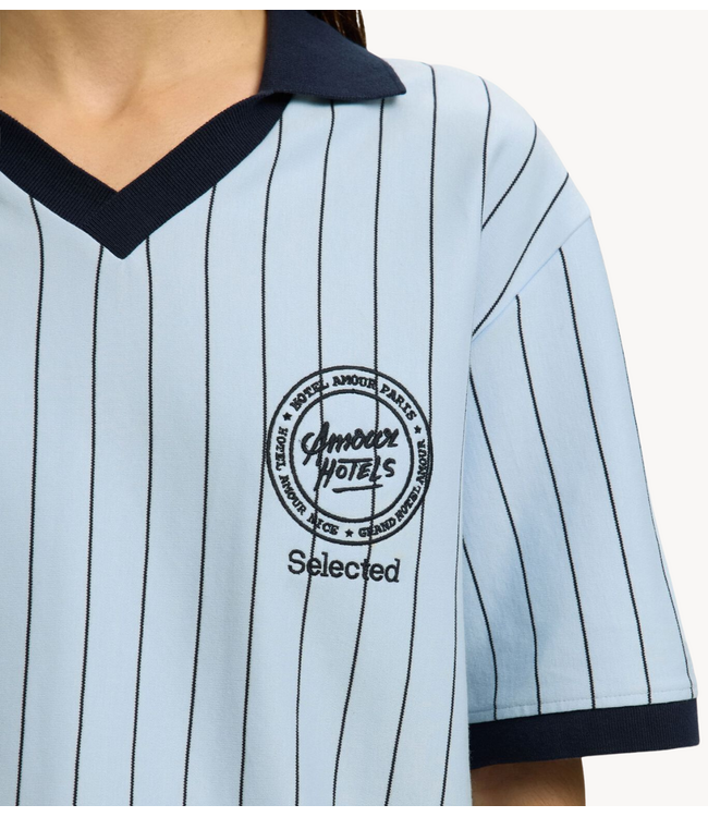 Selected Top SLFRELAX JACKIE SS HOTEL AMOUR POLO Skyway