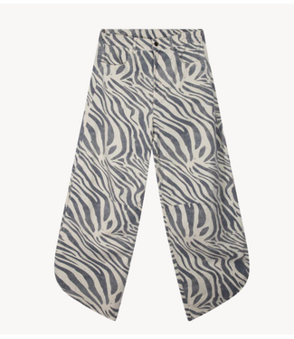 10DAYS Broek western pants zebra light vanilla