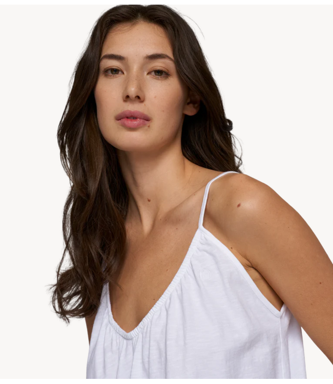 10DAYS Top top gathered neck white