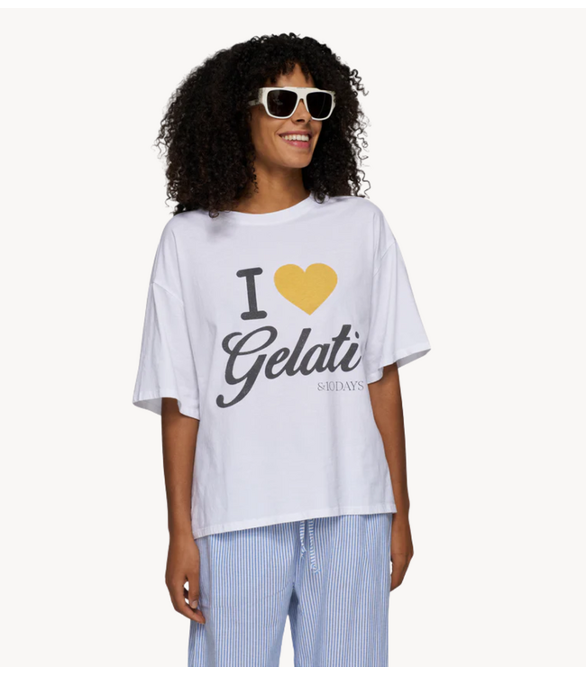 10DAYS T-shirt gelati tee white
