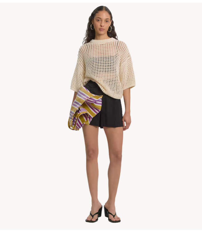 EDITED Top Kristine T-shirt (mesh knit) Cream