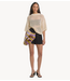 EDITED Top Kristine T-shirt (mesh knit) Cream