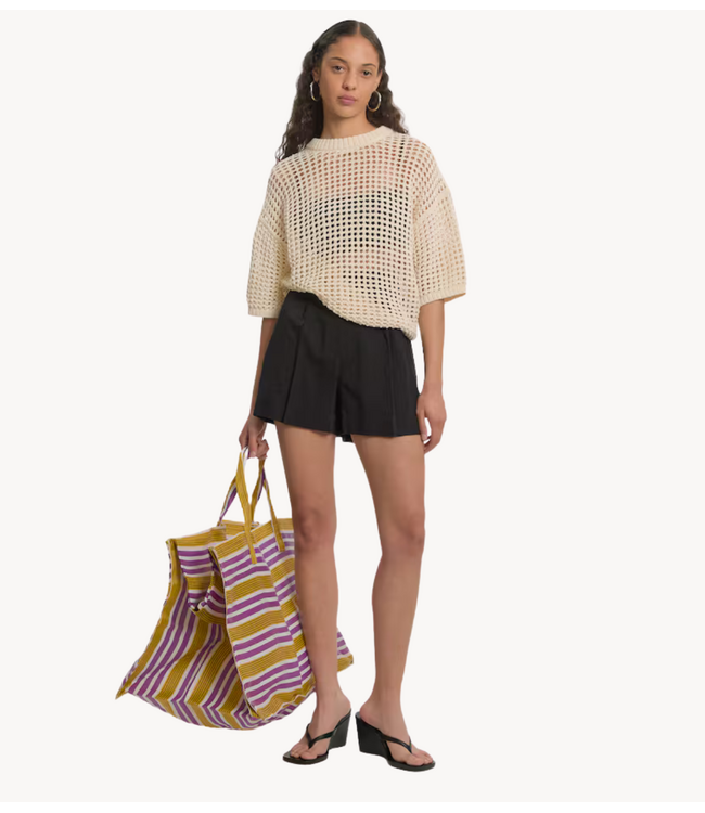 EDITED Top Kristine T-shirt (mesh knit) Cream