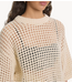 EDITED Top Kristine T-shirt (mesh knit) Cream