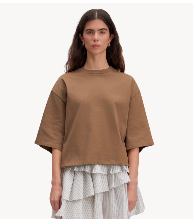 EDITED T-shirt Enzo T-Shirt Brown