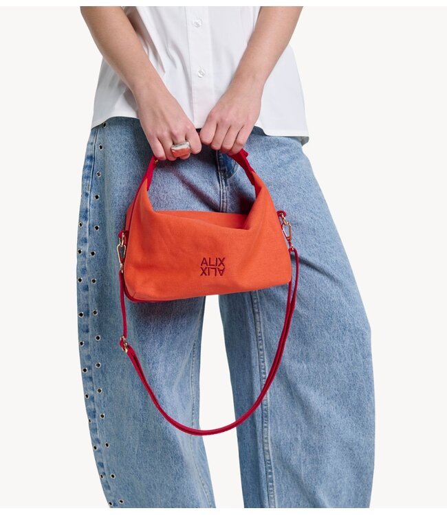 Alix The Label Tas ladies woven clean small bag SOFT ORANGE