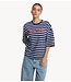 Alix The Label T-shirt ladies knitted Y/D stripe t-shirt NAVY