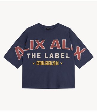 Alix The Label T-shirt ladies knitted big alix alix t-shirt NAVY