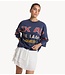 Alix The Label T-shirt ladies knitted big alix alix t-shirt NAVY