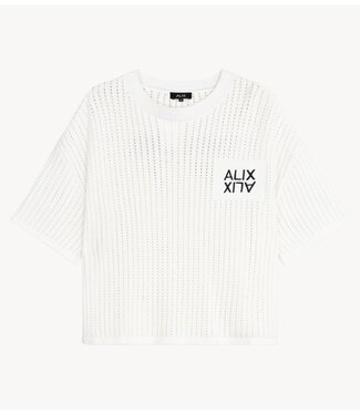 Alix The Label Top ladies knitted ajour top CREAM