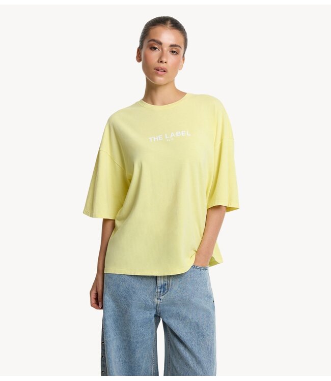 Alix The Label T-shirt ladies knitted the label t-shirt SOFT YELLOW