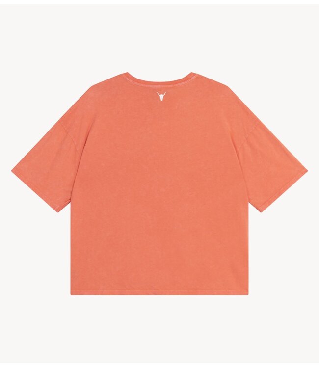 Alix The Label T-shirt ladies knitted the label t-shirt SOFT ORANGE