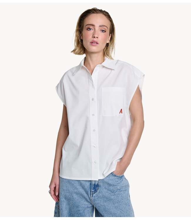 Alix The Label Blouse ladies woven sleeveless blouse SOFT WHITE