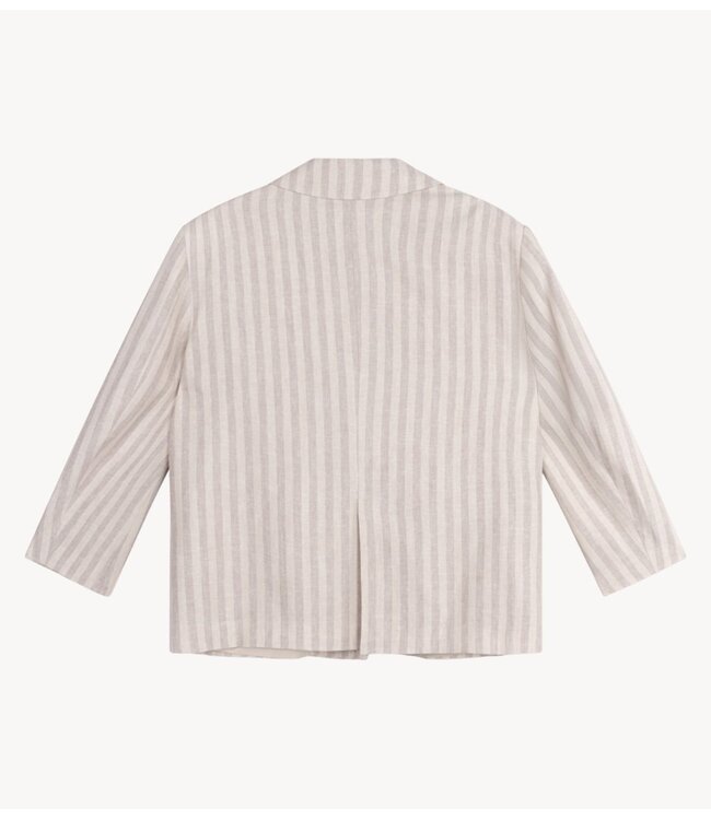 Alix The Label Blazer ladies woven striped blazer SAND