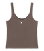 Alix The Label Top ladies knitted tank top BROWN