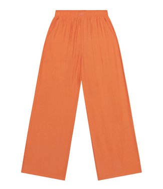 Alix The Label Broek ladies woven irregular wide leg pants SOFT ORANGE