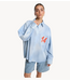 Alix The Label Blouse ladies woven faded stripe blouse SOFT BLUE