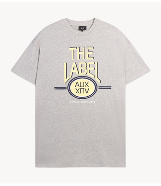 Alix The Label Jurk ladies knitted the label t-shirt dress SOFT GREY MELANGE