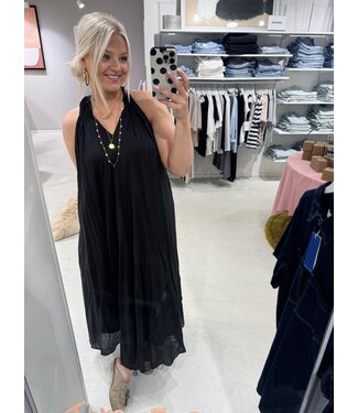 GUUS Jurk Long cotton dress sleeveless black