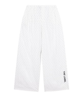 Alix The Label Broek ladies woven barrel polkadot pants CREAM