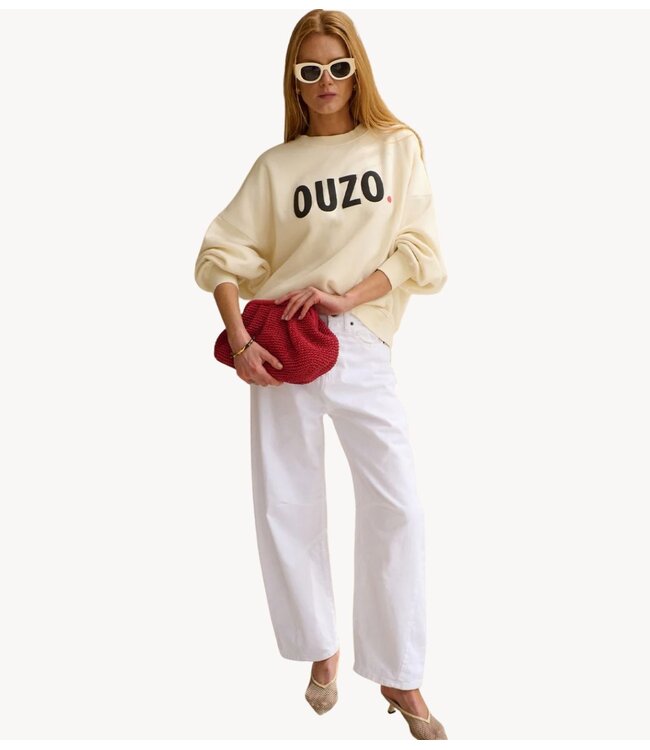 OU. Trui Sweater Rue de Buci Ouzo Blanche