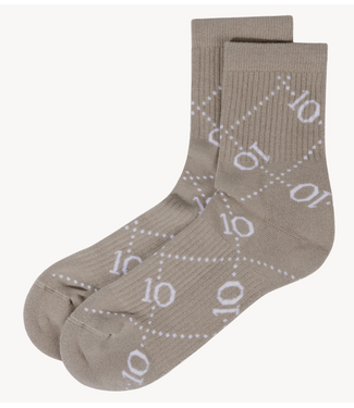 10DAYS Sokken socks all-over monogram fog