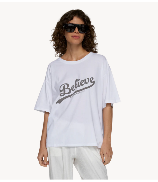 10DAYS Top believe tee white