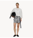 10DAYS Top mesh balloon tee ecru