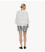 10DAYS Top mesh balloon tee ecru
