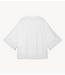 10DAYS Top mesh balloon tee ecru